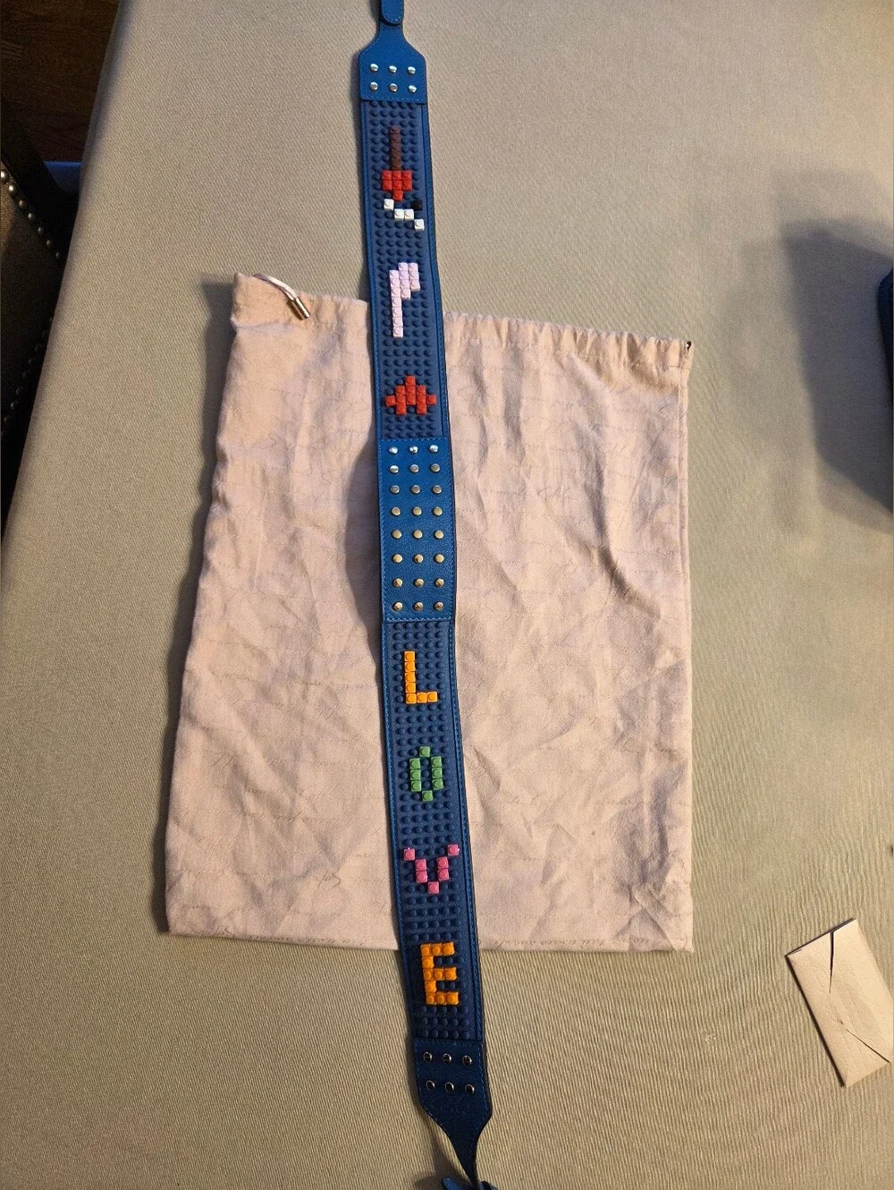 Satchi Miguel x ALULU Italian Leather Pixel Series Crossbody Bag UNIQUE rare